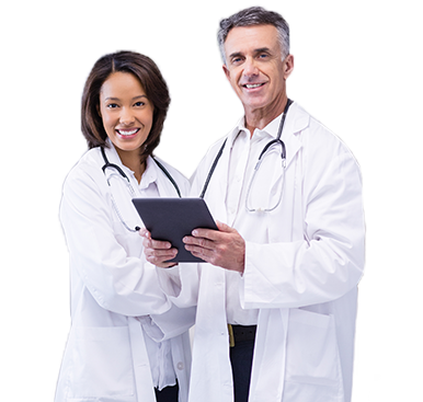 Two doctors with iPad using Vast Networks in Fresno, CA